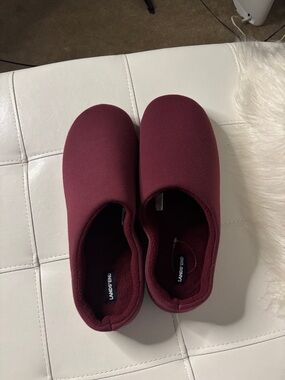 Lands' End ' Maroon Slip-On Slippers